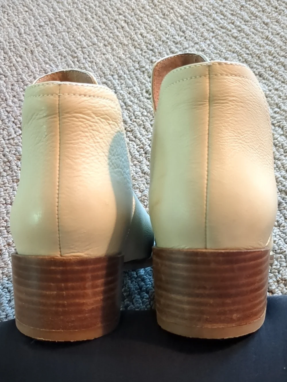 Seychelles Of Los Angeles Cream Leather Boots